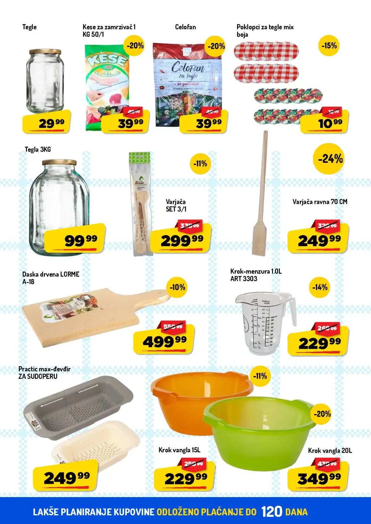 AMAN Zimnica katalog strana 13 – tegle, celofan, poklopci, varjače i posude