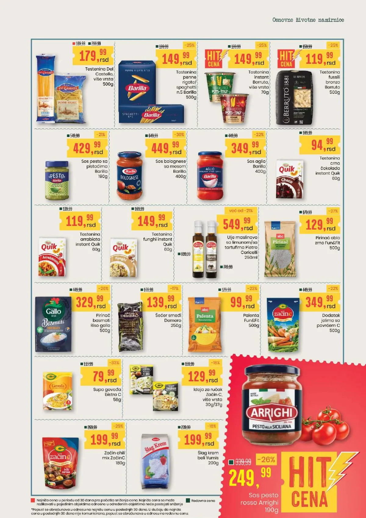 Aroma i City akcija do 19.08.2026. – Barilla testenina, pirinač, začini i sosovi po akcijskim cenama