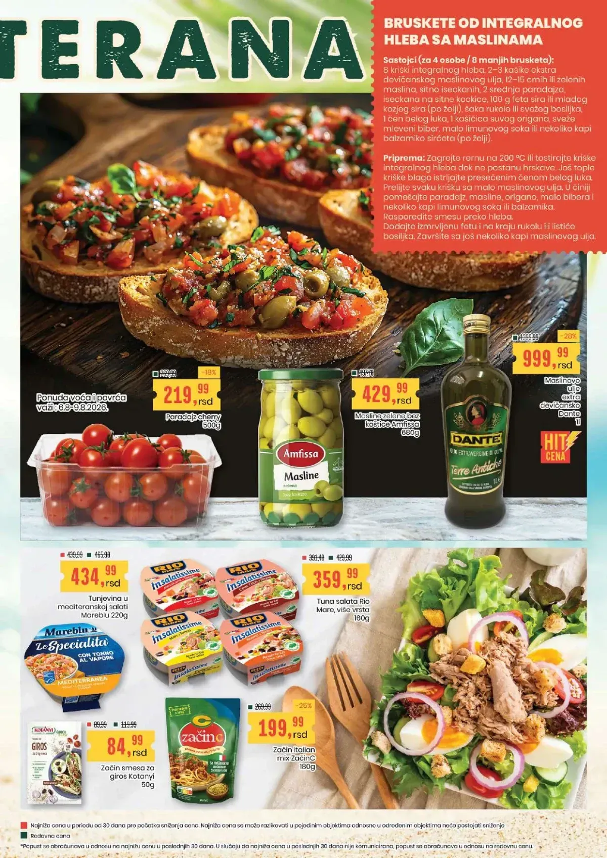Aroma i City akcija do 19.08.2026. – mediteranska kuhinja Aroma i City akcija do 19.08.2026. – maslinovo ulje, masline, tuna i začini na akciji