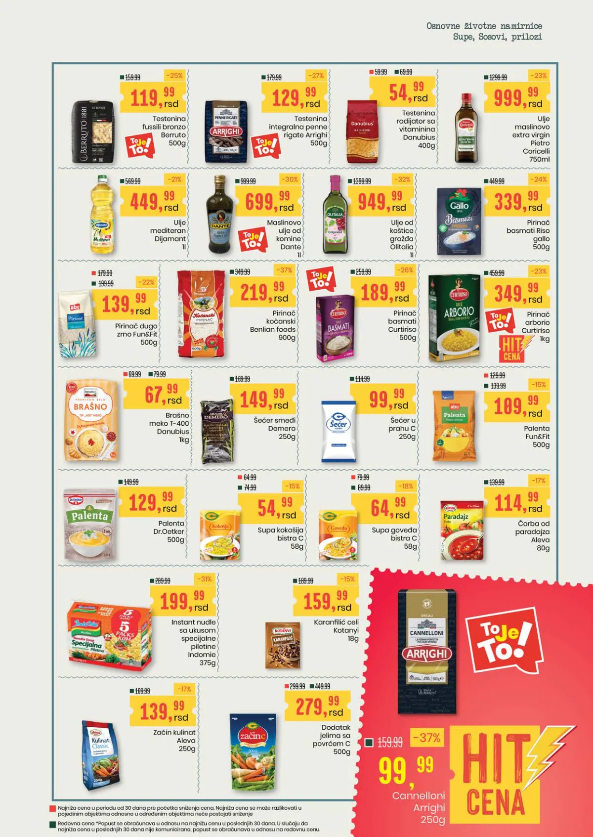 Aroma i City katalog – osnovne životne namirnice