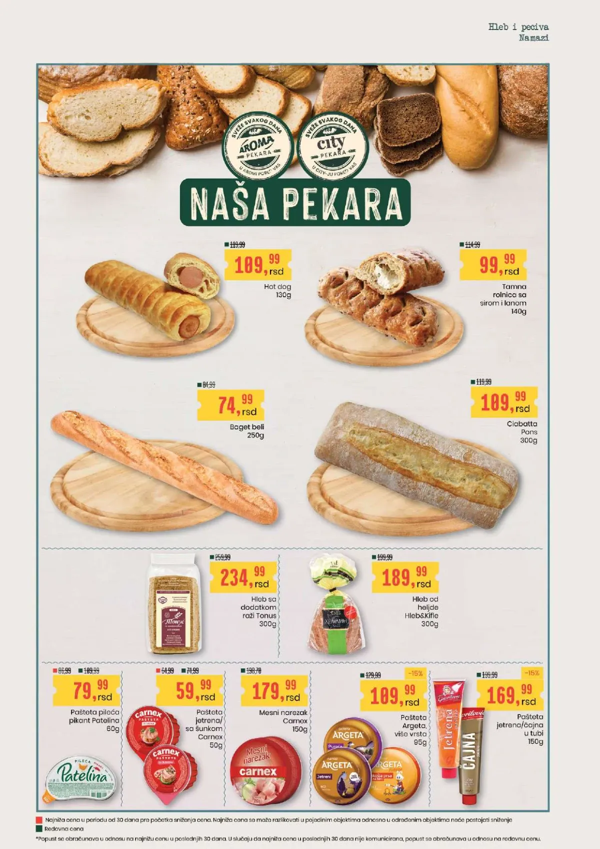 Aroma i City katalog – pekara, peciva i paštete