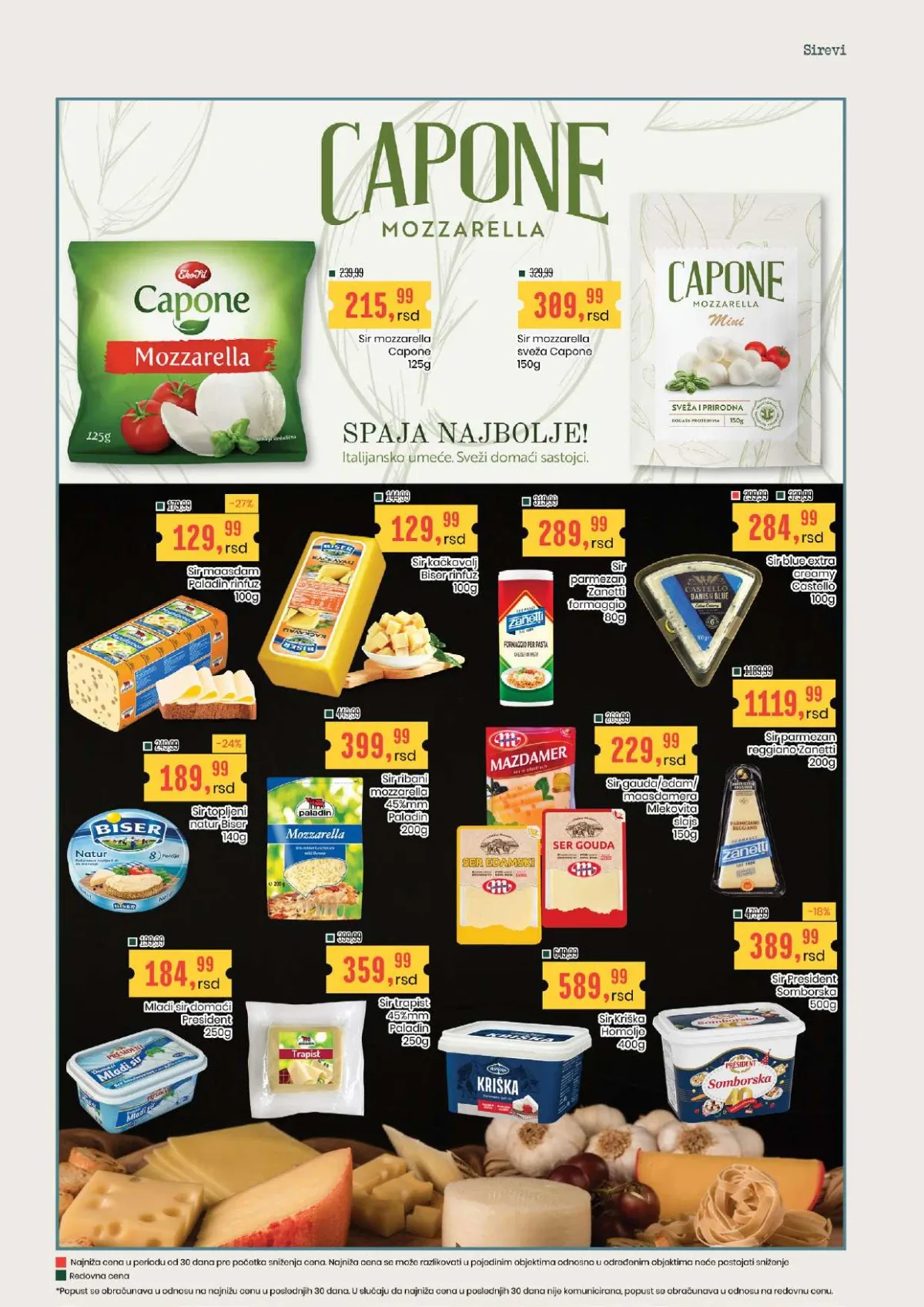 Aroma i City katalog – Capone mozzarella i veliki izbor sireva