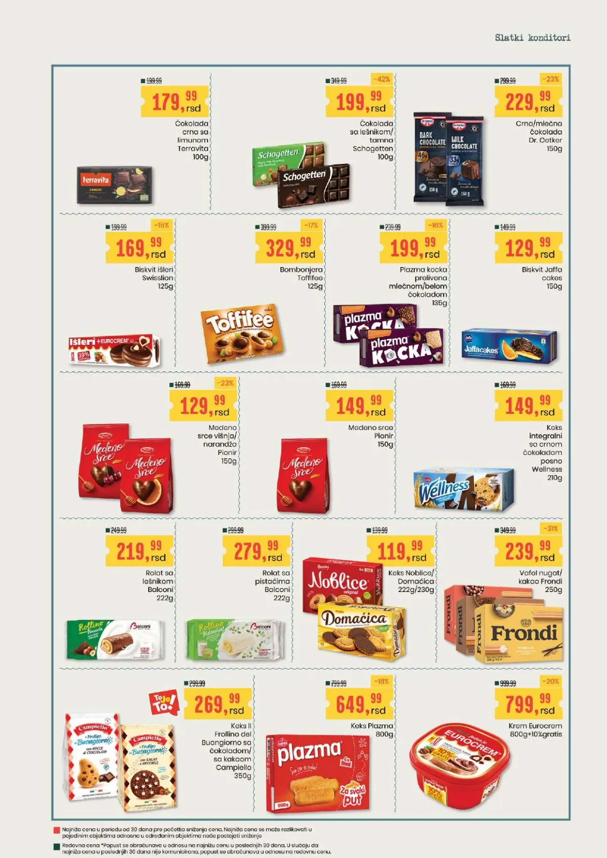 Aroma i City katalog – čokolade, keks, napolitanke i slatkiši