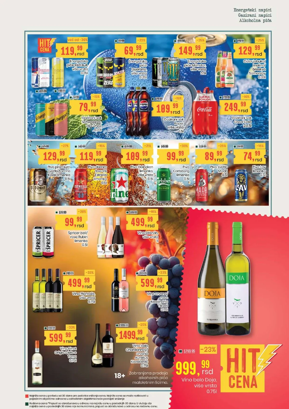 Aroma i City katalog – pivo, vino, energetska i gazirana pića