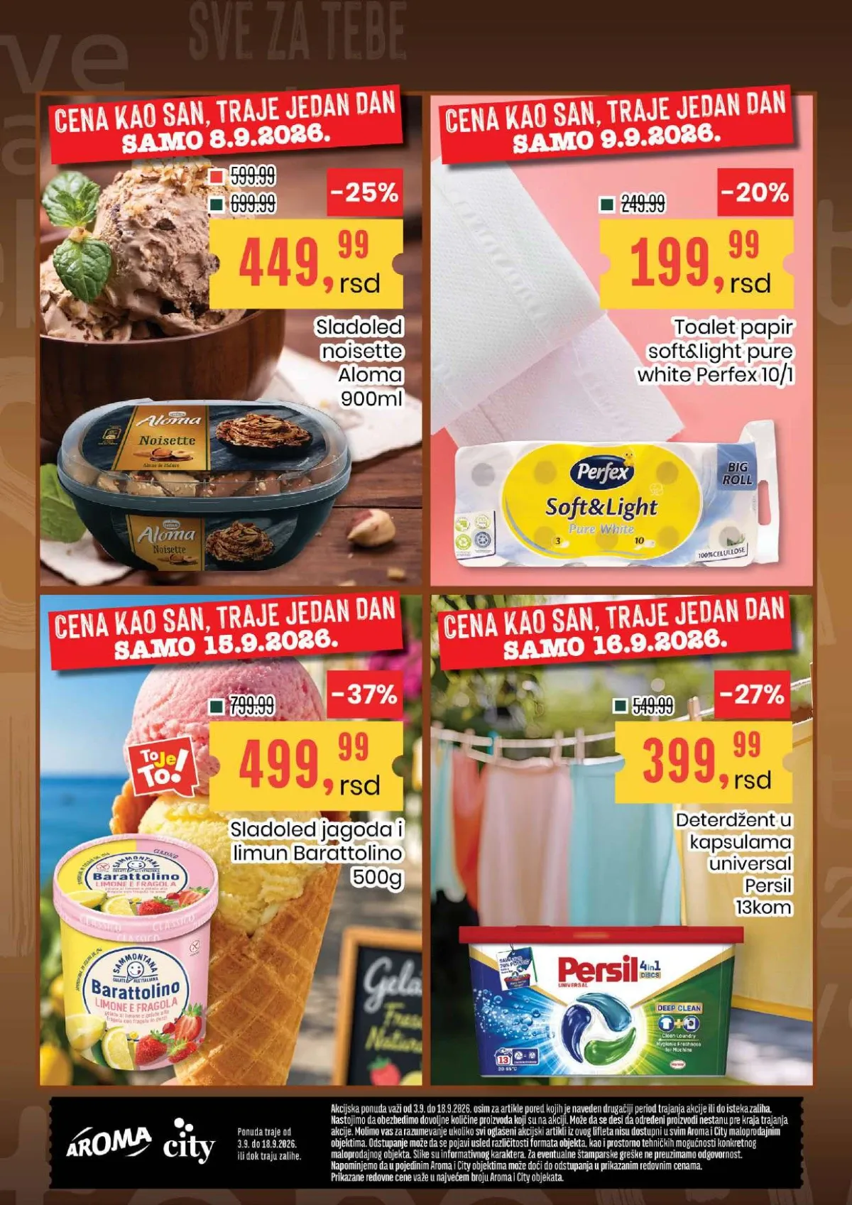 Aroma i City katalog – Cena kao san jednodnevne akcije
