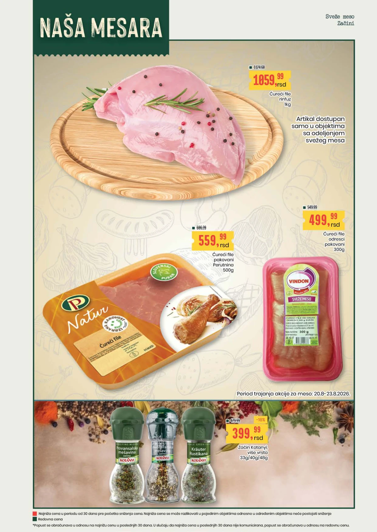 Aroma katalog strana 3 – ćureći file u rinfuzu, pakovani ćureći file i začini na akciji