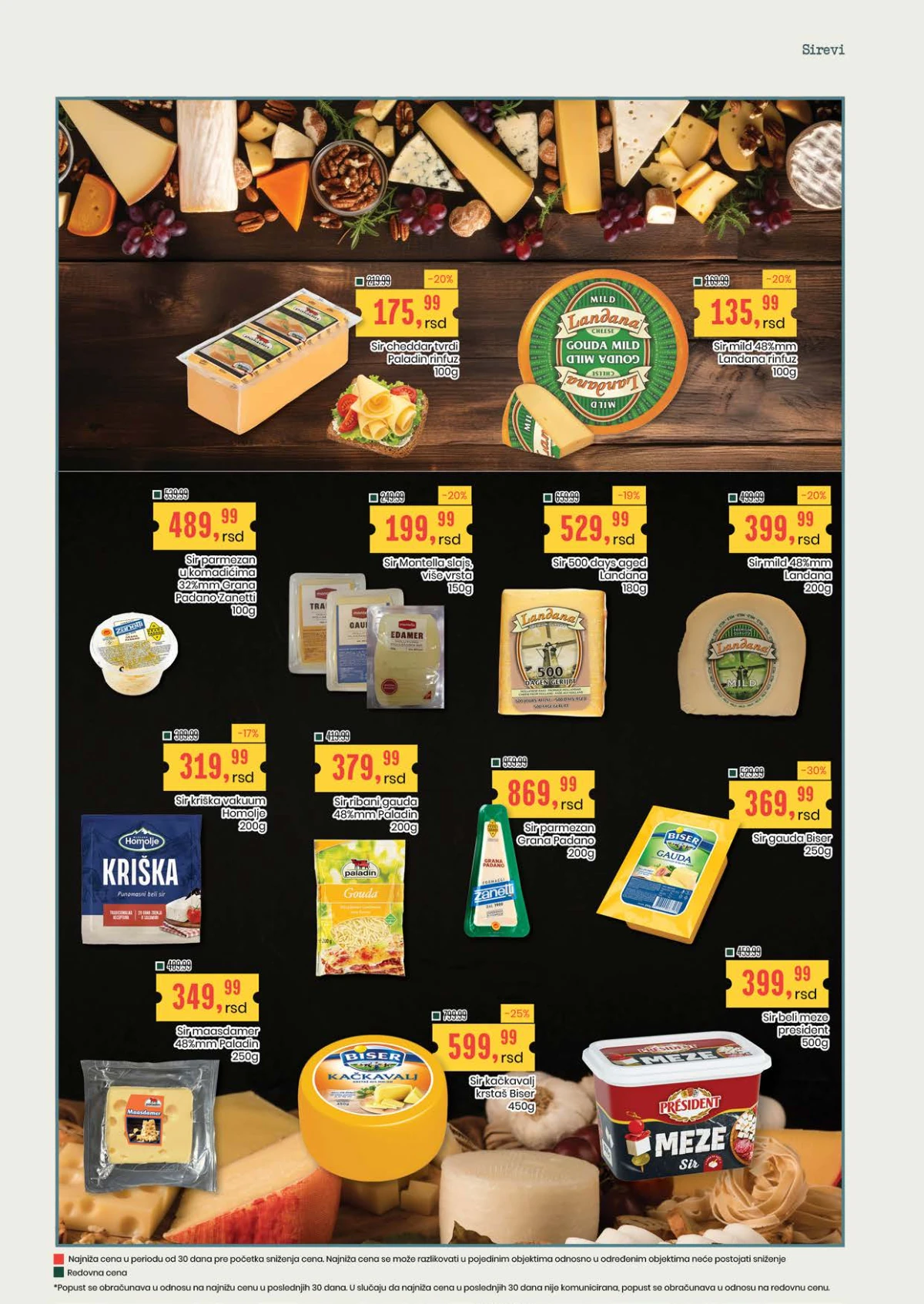Aroma katalog strana 6 – Landana Gouda sir i izbor tvrdih, mekih i rendanih sireva na akciji