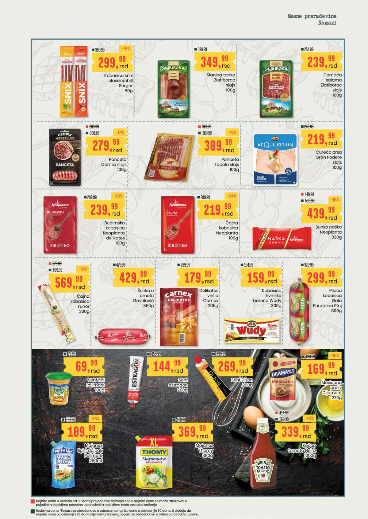 Aroma katalog strana 7 – Zlatiborac kobasica i Sorger domaća salama na akciji