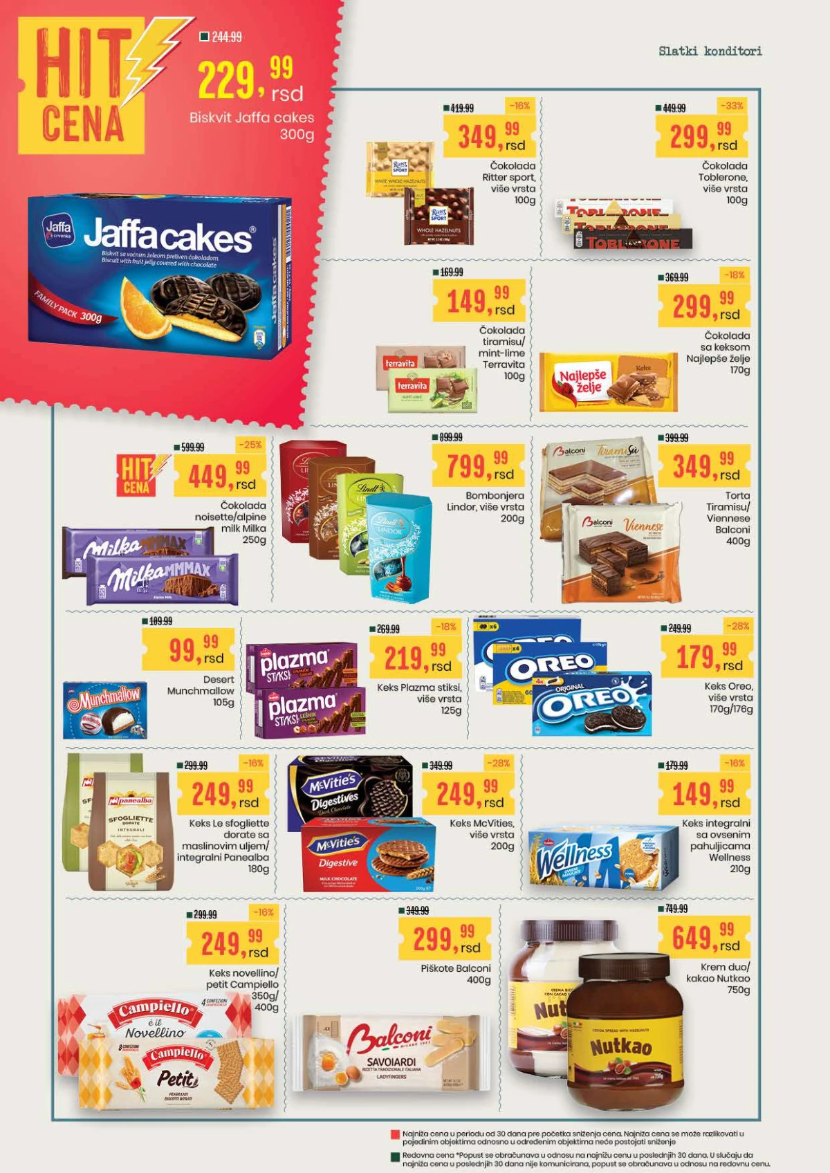 Aroma katalog strana 14 – Ritter Sport i Toblerone čokolade, bombonjere i kolači na akciji
