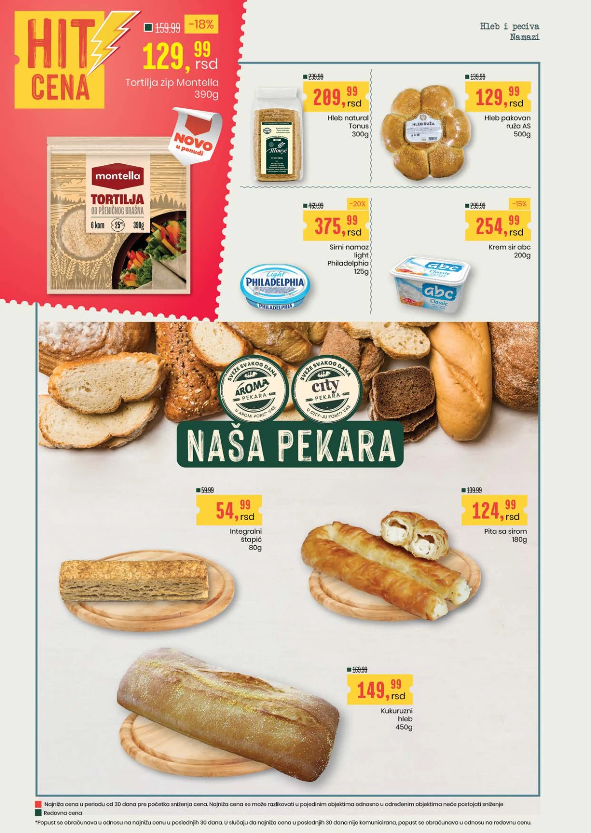 Aroma katalog strana 4 – tortilje, hleb, sirni namazi, pita sa sirom i kukuruzni hleb