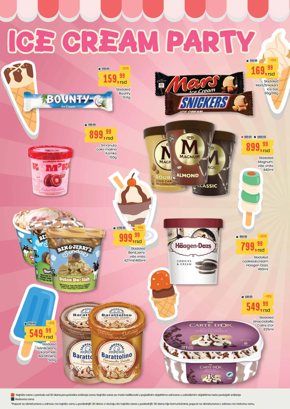 Aroma katalog strana 10 – Magnum, Snickers, Mars, Häagen-Dazs, Carte D'Or i Barattolino sladoledi