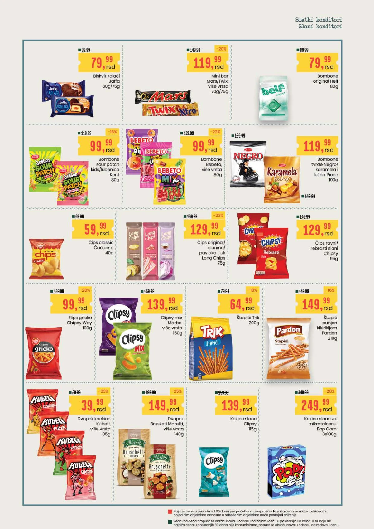 Aroma katalog strana 14 – Jaffa, Mars, Long Chips, Clipsy, Kubeti i kokice