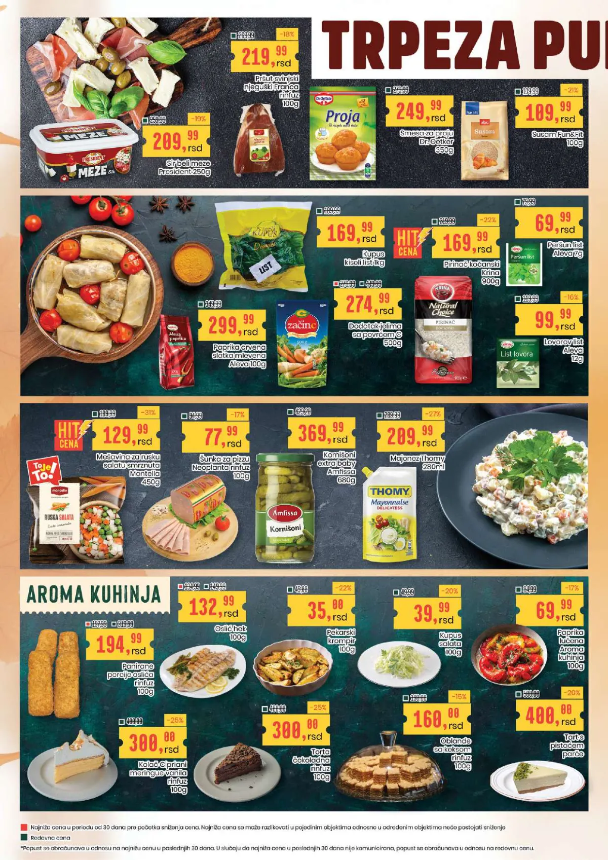 Aroma katalog stranica 12 – gotova jela, proja, sarme, namazi, majonez i Aroma kuhinja