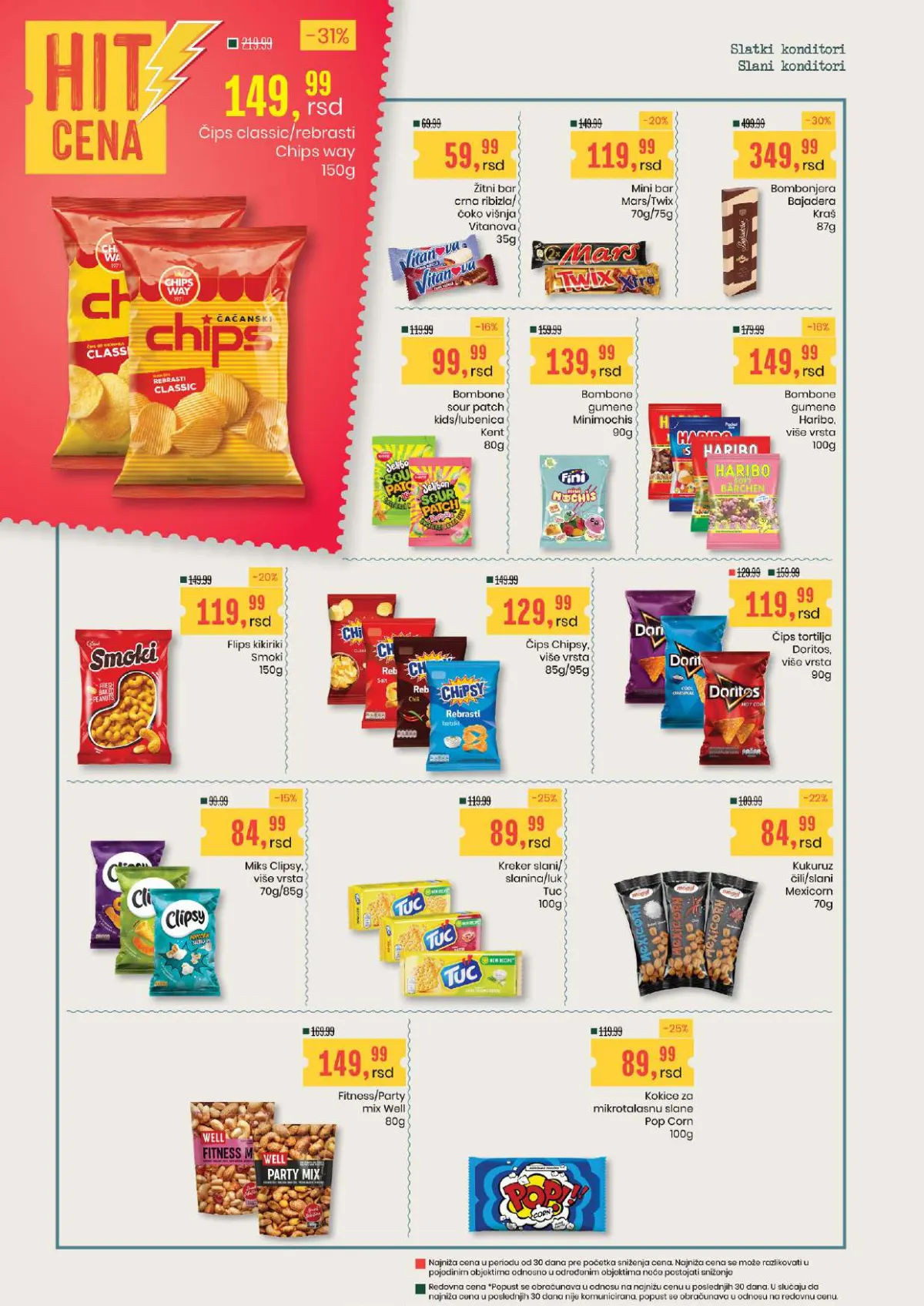 Aroma katalog stranica 16 – Chipsy, Doritos, slani štapići, krekeri i druge grickalice