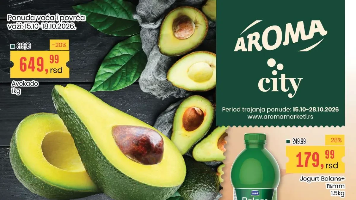 Aroma i Aroma City katalog od 15. do 28.10.2026. – kataloške cene i akcijska ponuda