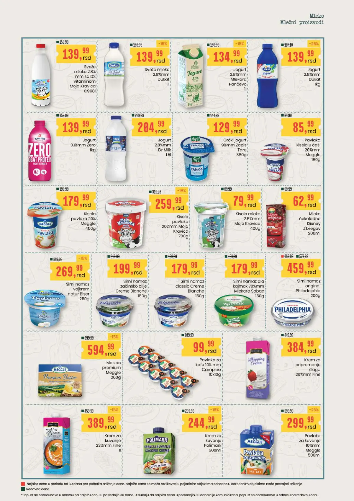 Aroma i Aroma City – mleko, jogurt, pavlaka, krem sir i majonez na akciji