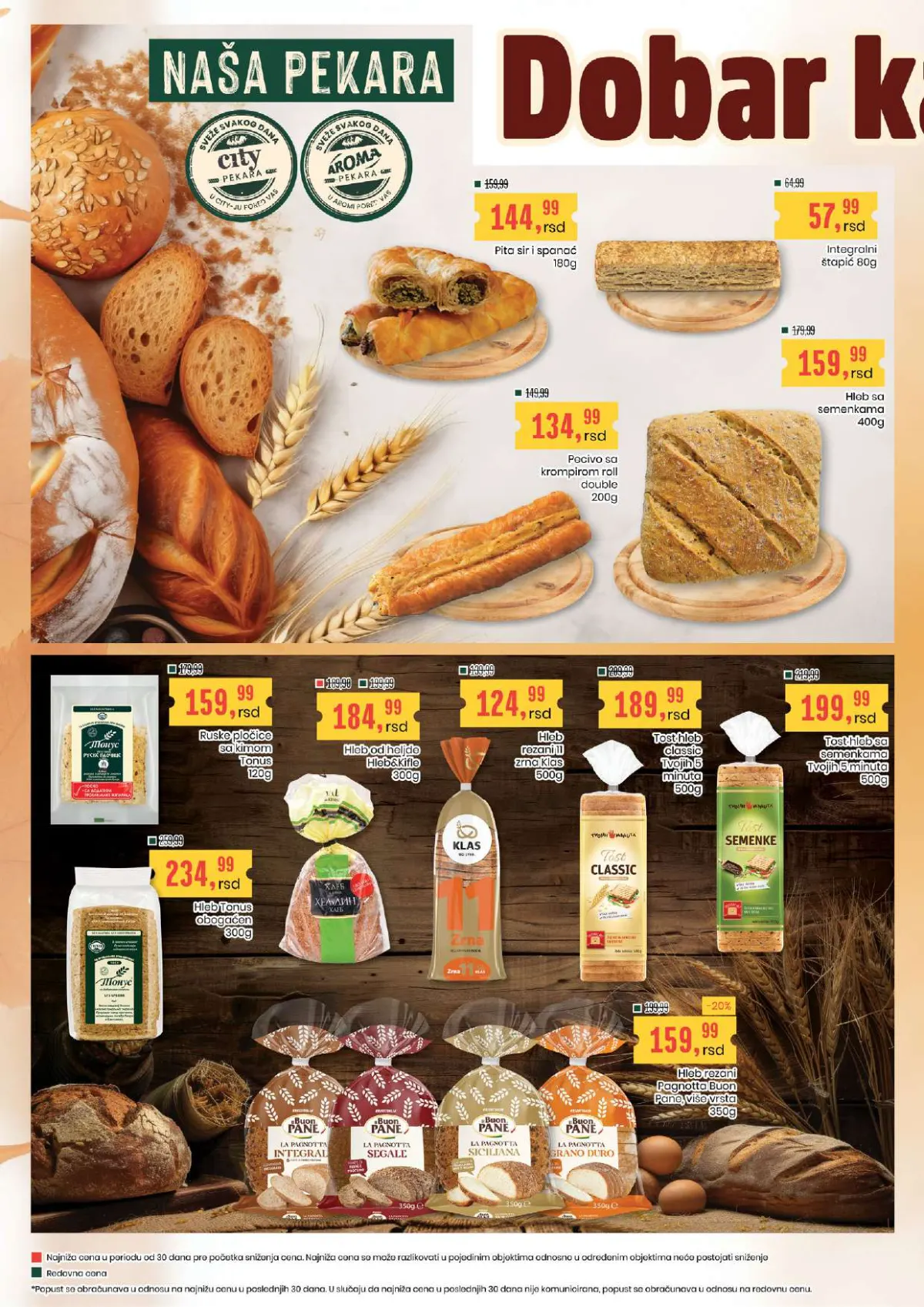 Aroma i Aroma City Naša pekara – hleb, peciva, pakovani hleb i prelivi za salate