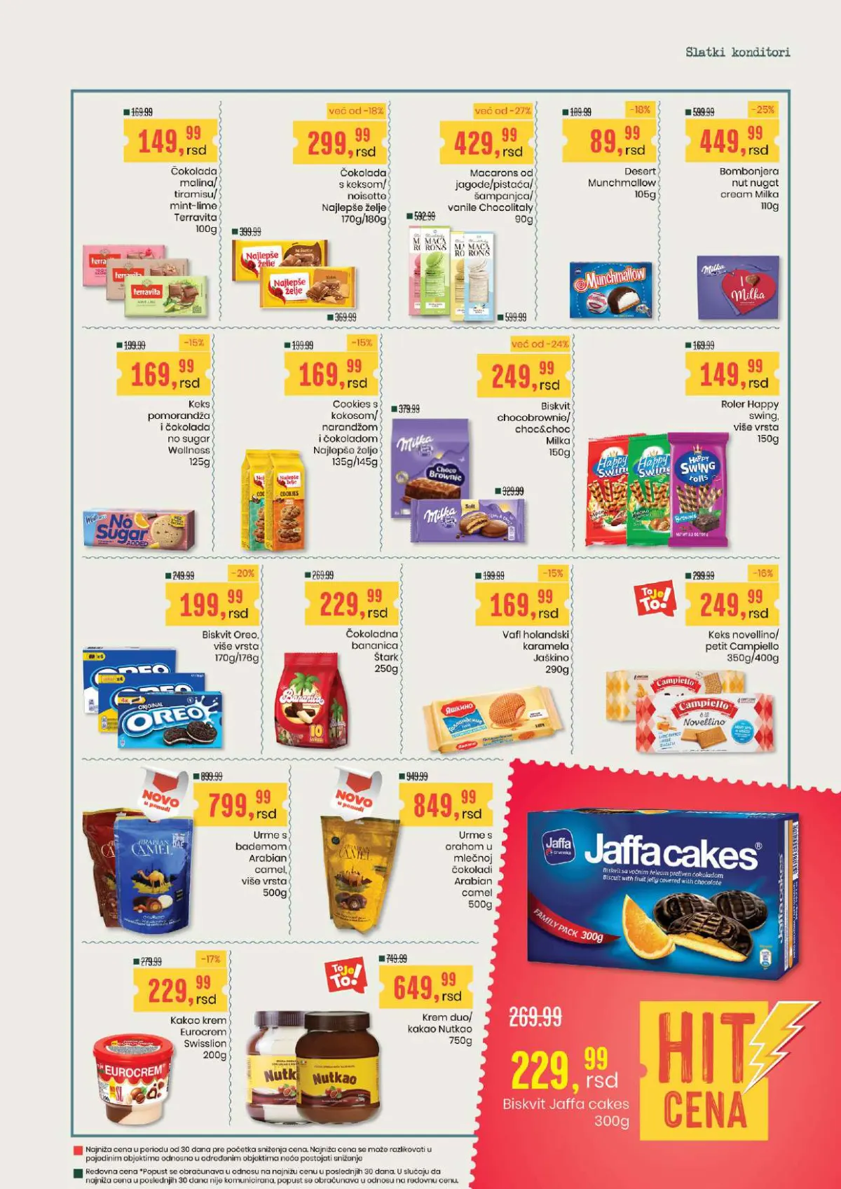 Aroma i Aroma City – keks, napolitanke, čokolade, Jaffa cakes i krem namazi