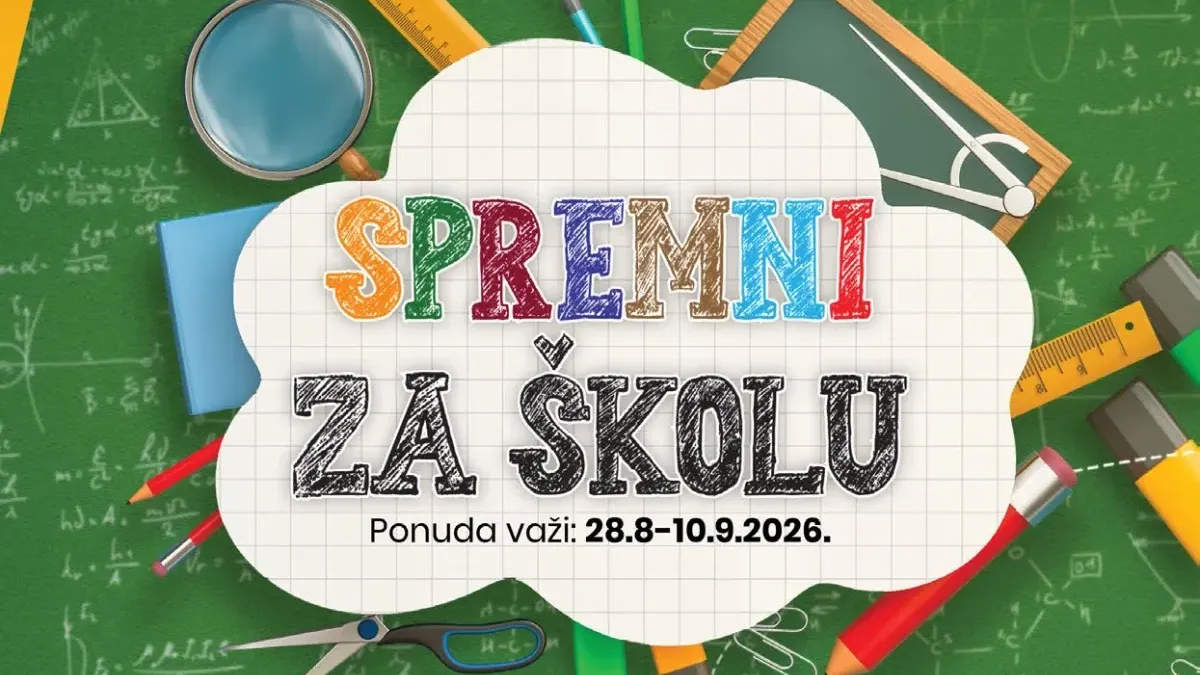 Aroma i City školska ponuda od 28.08. do 10.09.2026. donosi rančeve, školski pribor, užinu i slatkiše uz popuste do 61%