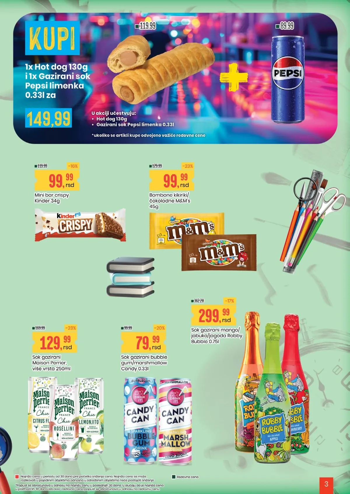 Aroma i City školska ponuda napitaka, Kinder i M&M's slatkiša do 10.09.2026.