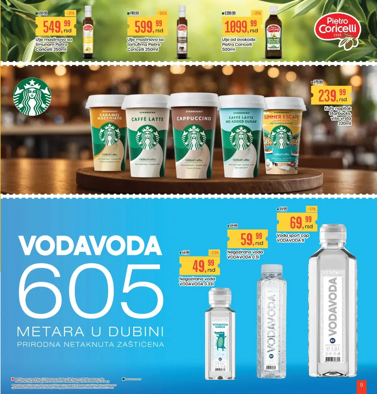 Aroma katalog – maslinovo ulje, Starbucks napici i VODAVODA na akciji