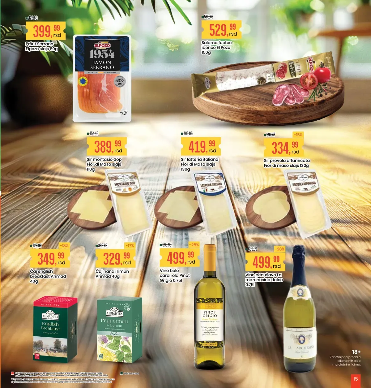 Aroma katalog – losos, suhomesnati proizvodi, sirevi, čajevi i vina na akciji