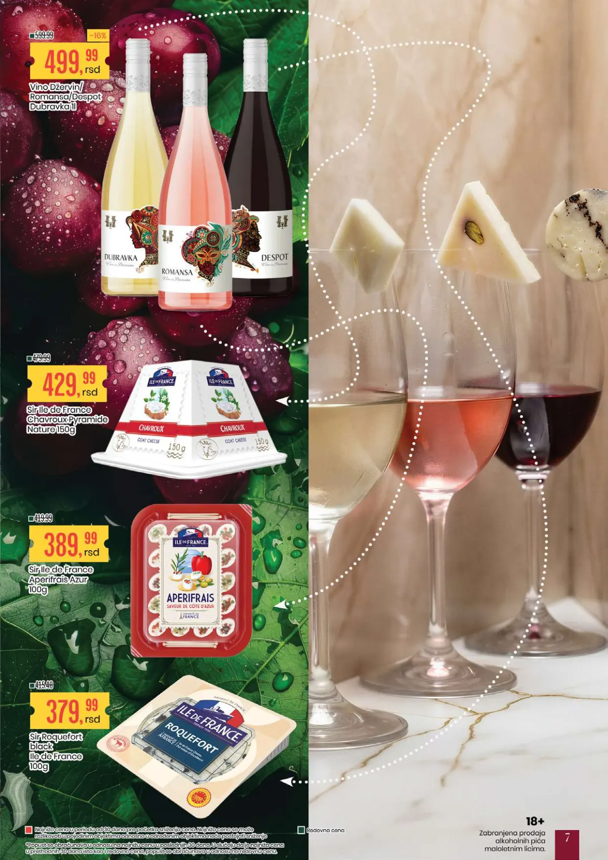 Aroma katalog vina – akcijska ponuda vina i sireva President, Brie i Roquefort