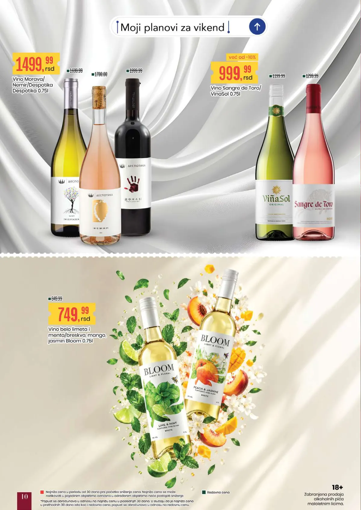 Aroma katalog vina – akcija belih, roze i crvenih vina i Bloom aromatizovanih vina