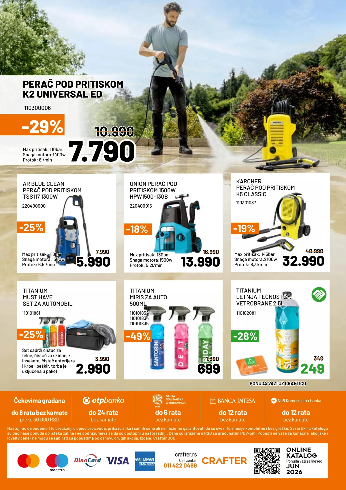 Crafter jun 2026 perači pod pritiskom i oprema za automobile