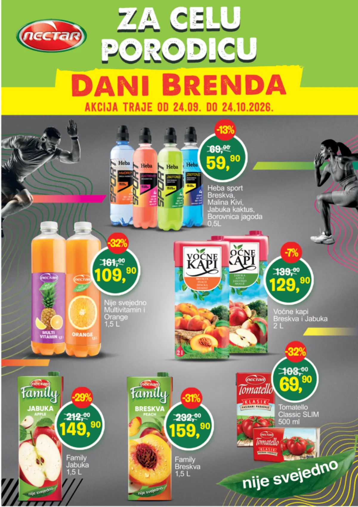 DIMA akcijski katalog, strana 3 – Nectar sokovi, Heba Sport i Tomatello