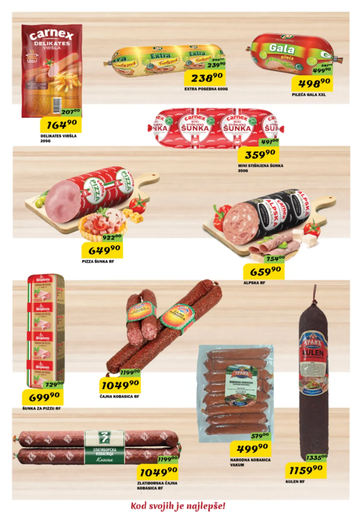 DIMA akcijski katalog, strana 5 – Carnex, Neoplanta, Zlatiborac i drugi mesni proizvodi