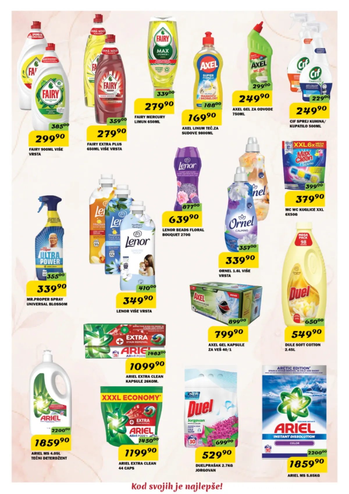 DIMA akcijski katalog, strana 11 – Fairy, Ariel, Lenor, Duel i sredstva za čišćenje