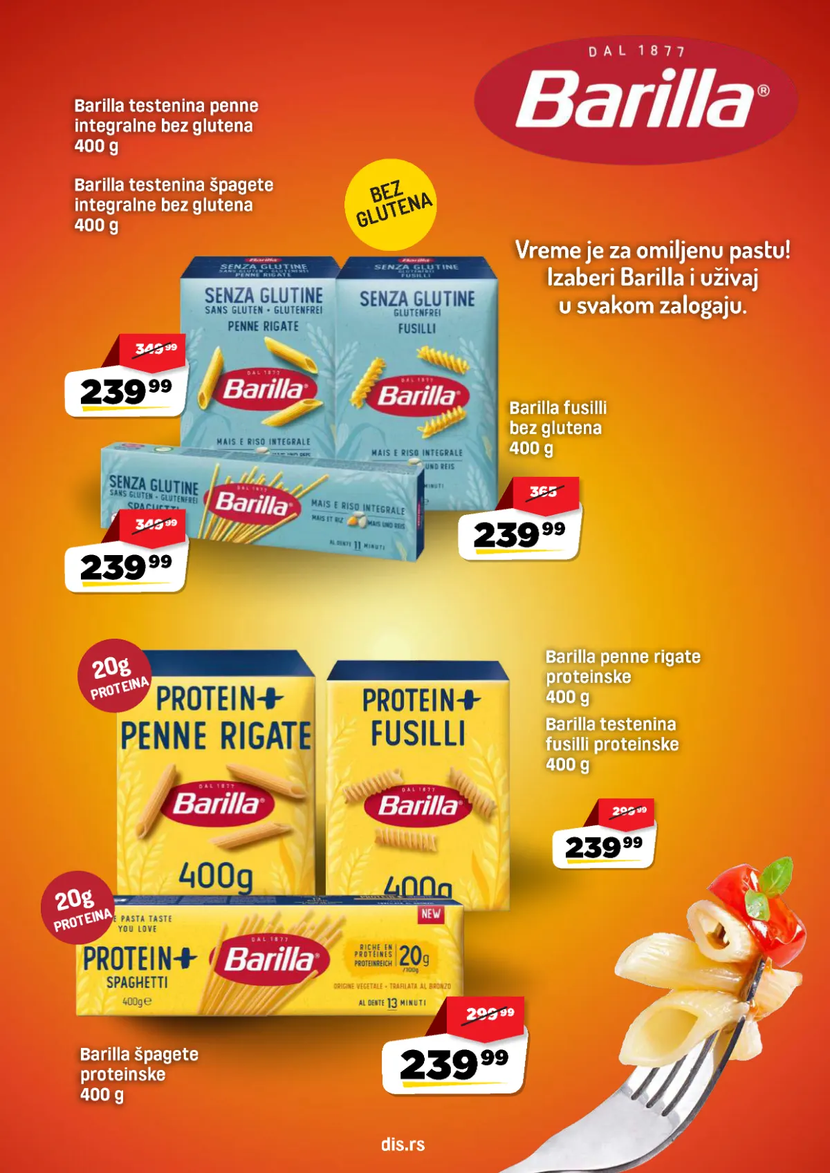 DIS Dani paste – strana 2, Barilla testenine bez glutena i proteinske testenine