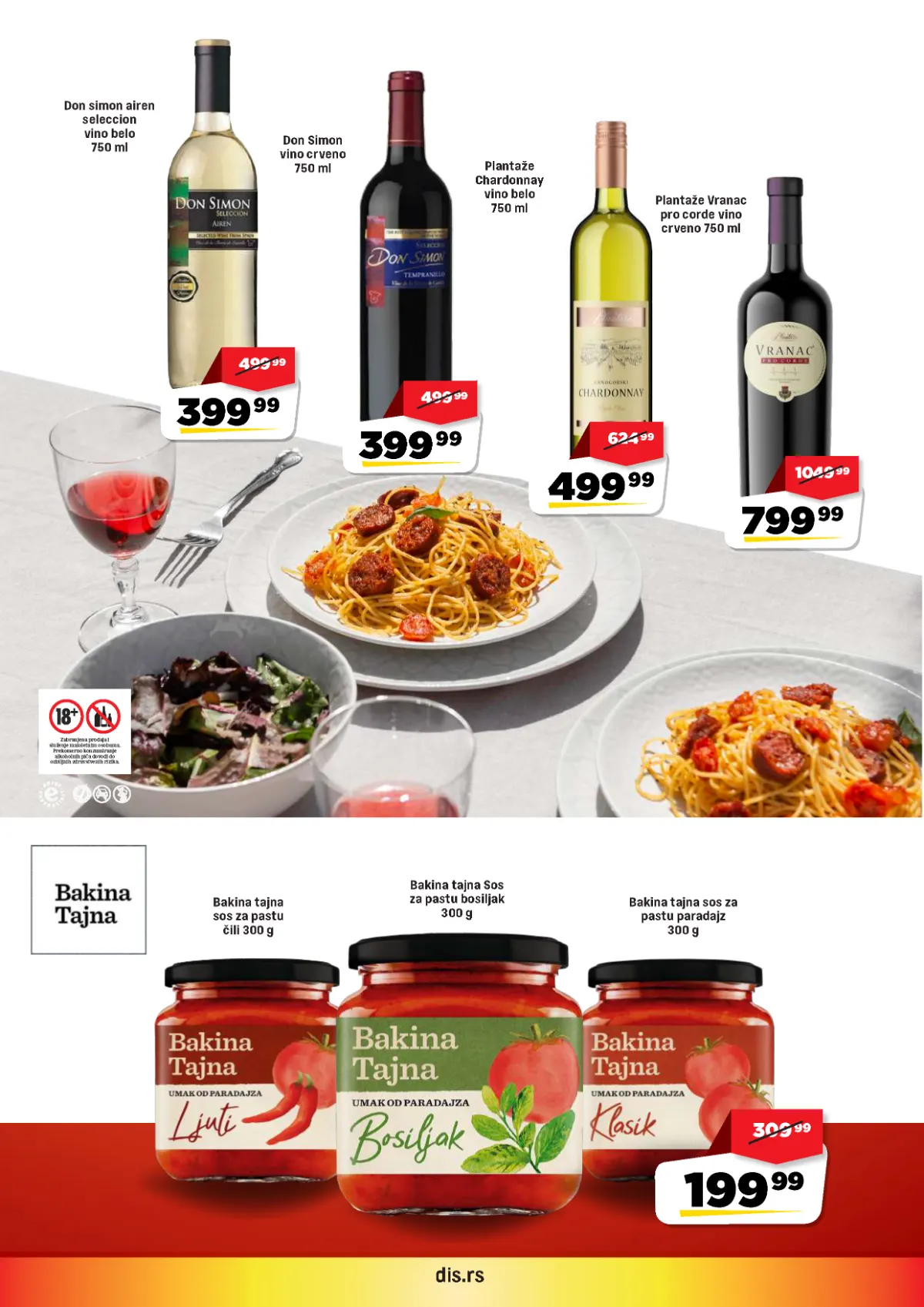 DIS Dani paste – strana 10, akcijske ponude vina i sosova za pastu