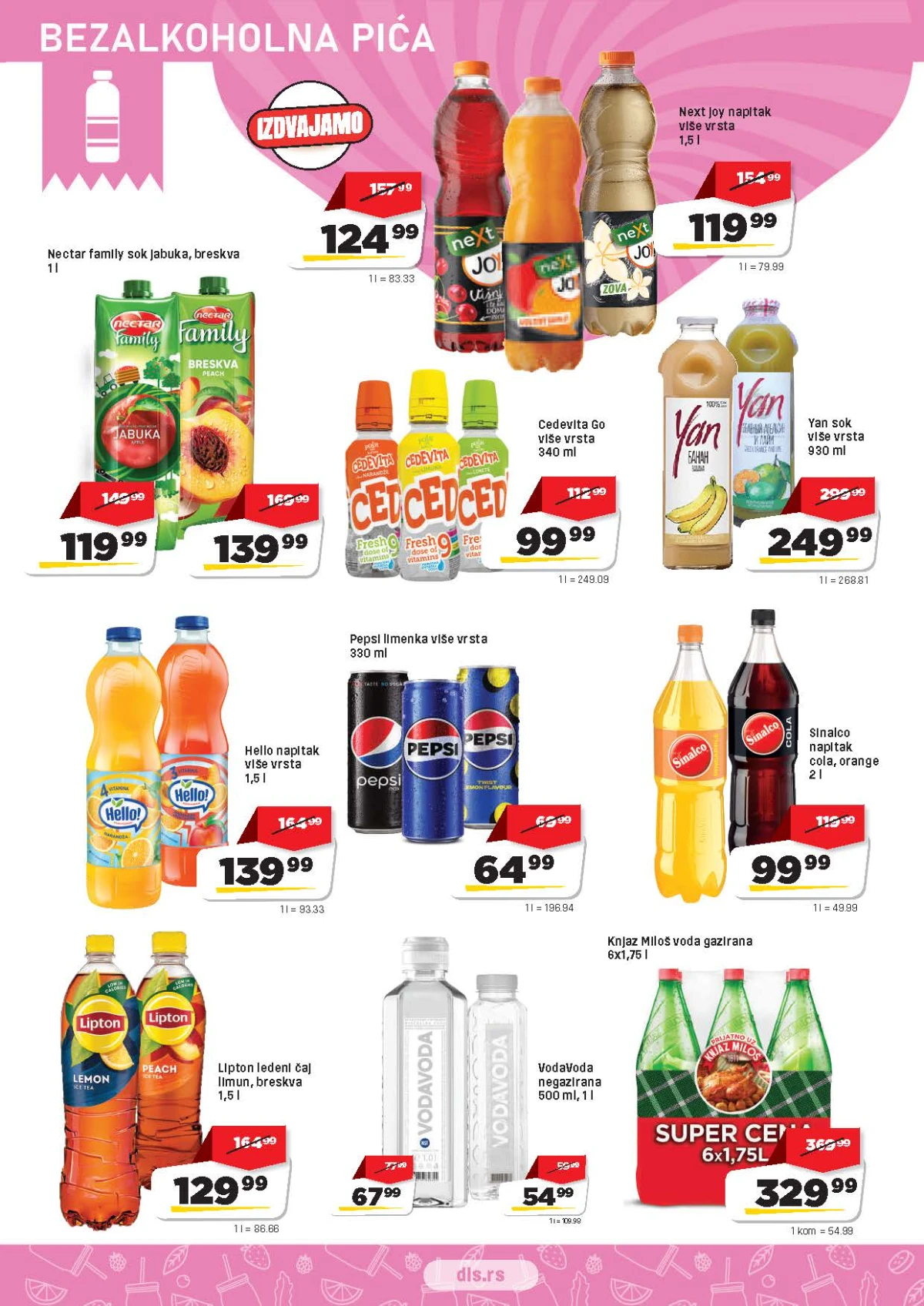 DIS katalog strana 10 – sokovi, gazirana pića, ledeni čajevi i voda po akcijskim cenama