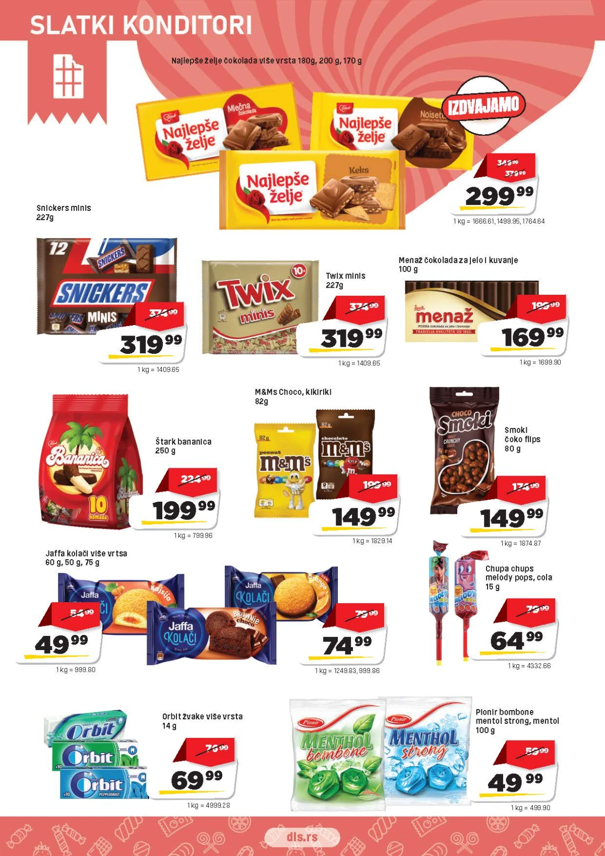 DIS katalog strana 12 – čokolade, bombone, čokoladice, žvake i slatkiši na akciji