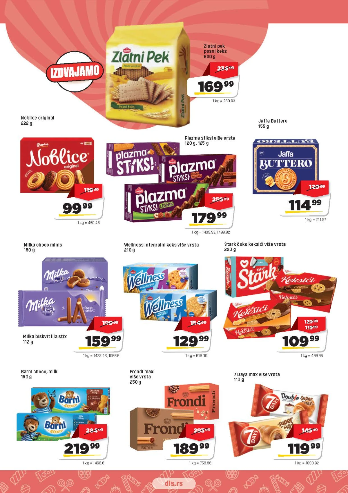DIS katalog strana 13 – keks, napolitanke, biskviti i slatke grickalice na akciji