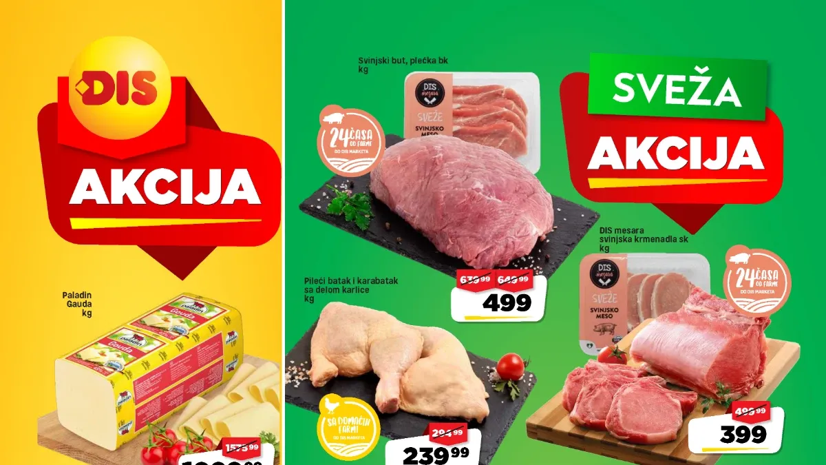 DIS akcija do 55% popusta – nova nedeljna akcija sa sniženjima za svakodnevnu kupovinu od 10. do 16.07.2026.