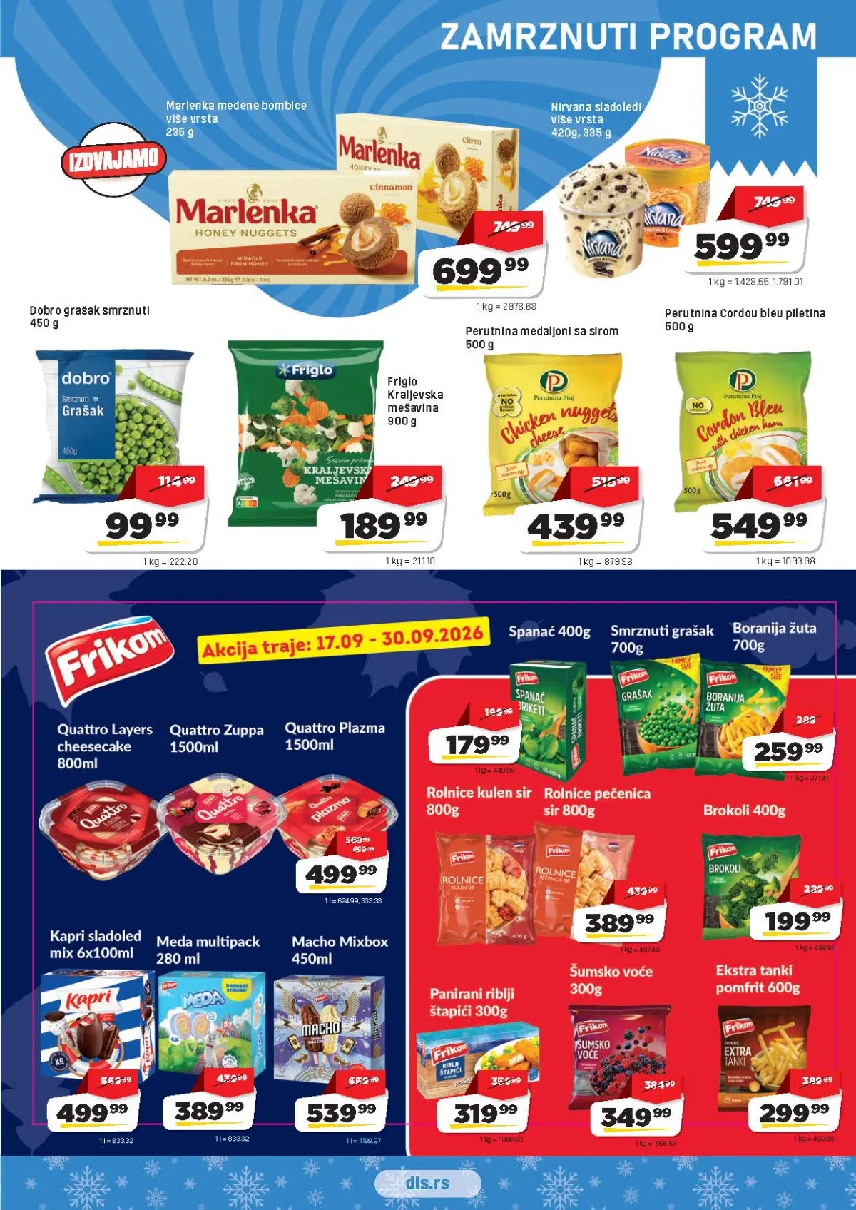 DIS katalog strana 5 – smrznuto povrće, sladoledi i pileći proizvodi