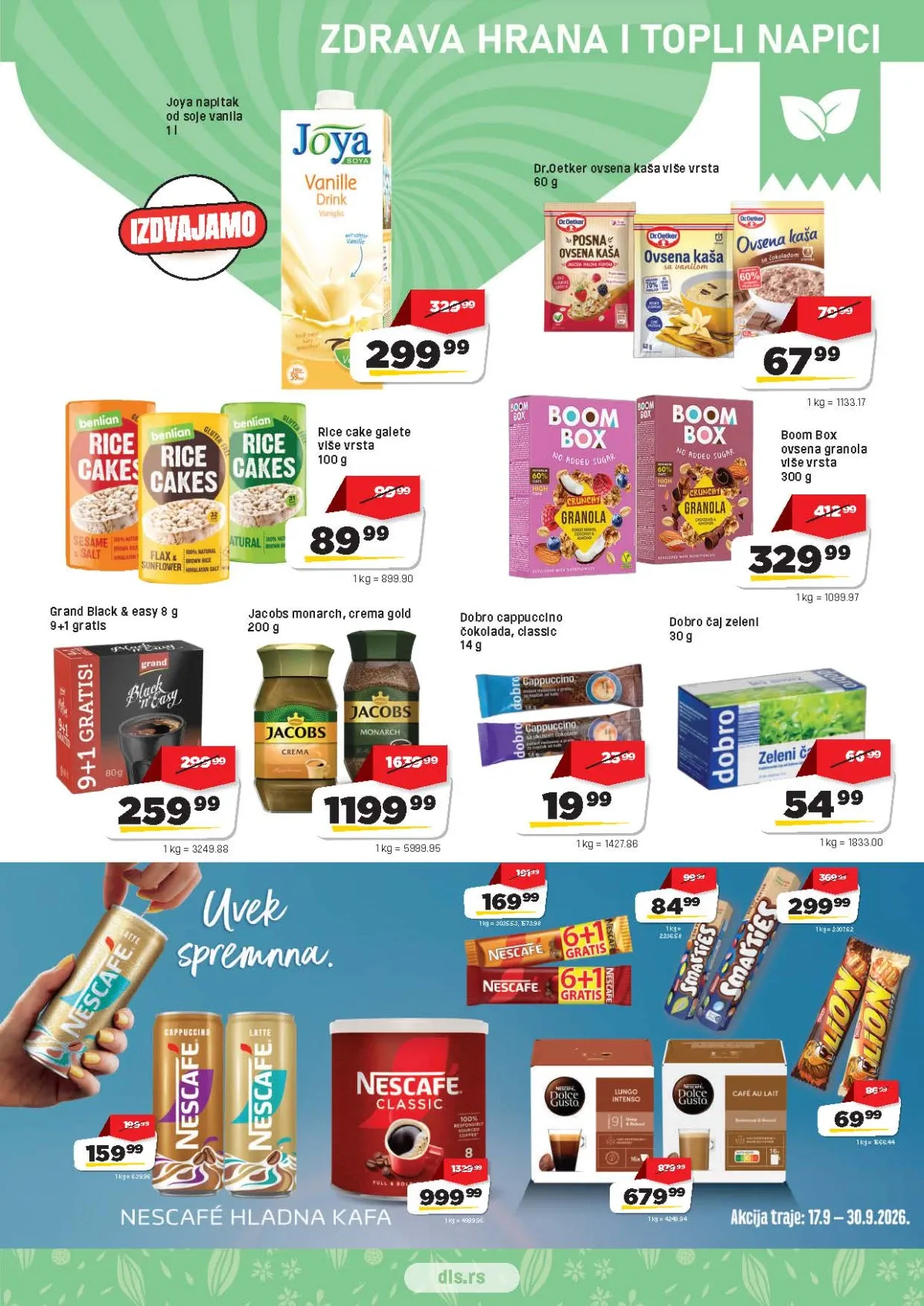 DIS katalog strana 9 – kafa, čaj, ovsene kaše i biljni napici