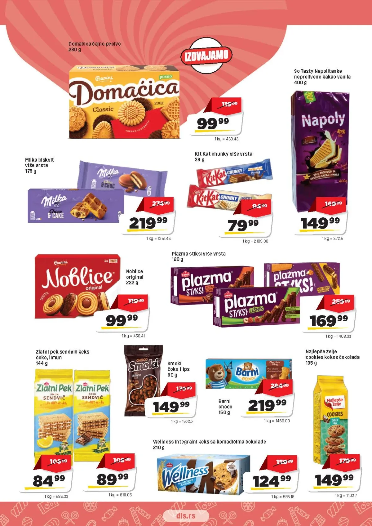 DIS katalog strana 13 – keks, napolitanke, Plazma i čokoladni slatkiši