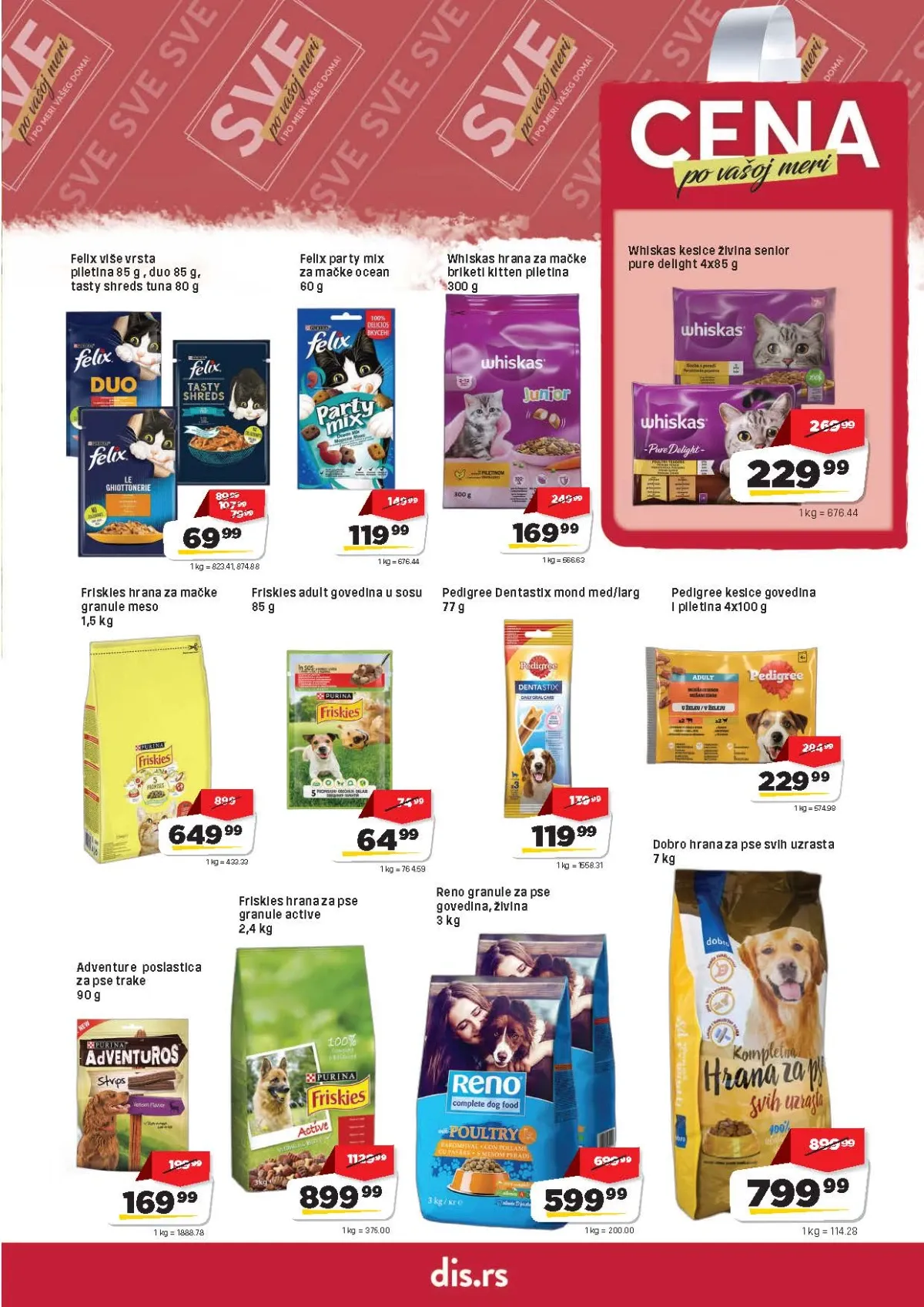 DIS katalog strana 23 – hrana i poslastice za pse i mačke
