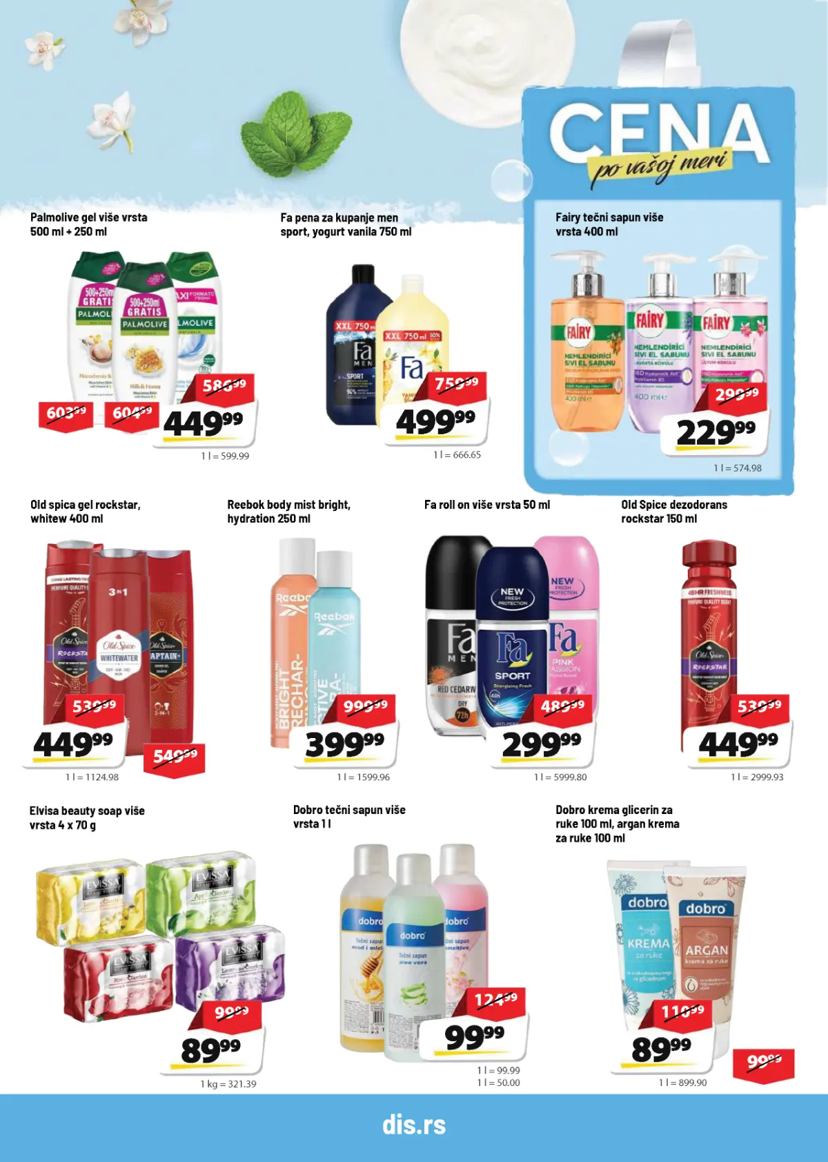 DIS katalog strana 17 – Palmolive, Fa, Fairy, Old Spice, Reebok, tečni sapuni i kreme za ruke