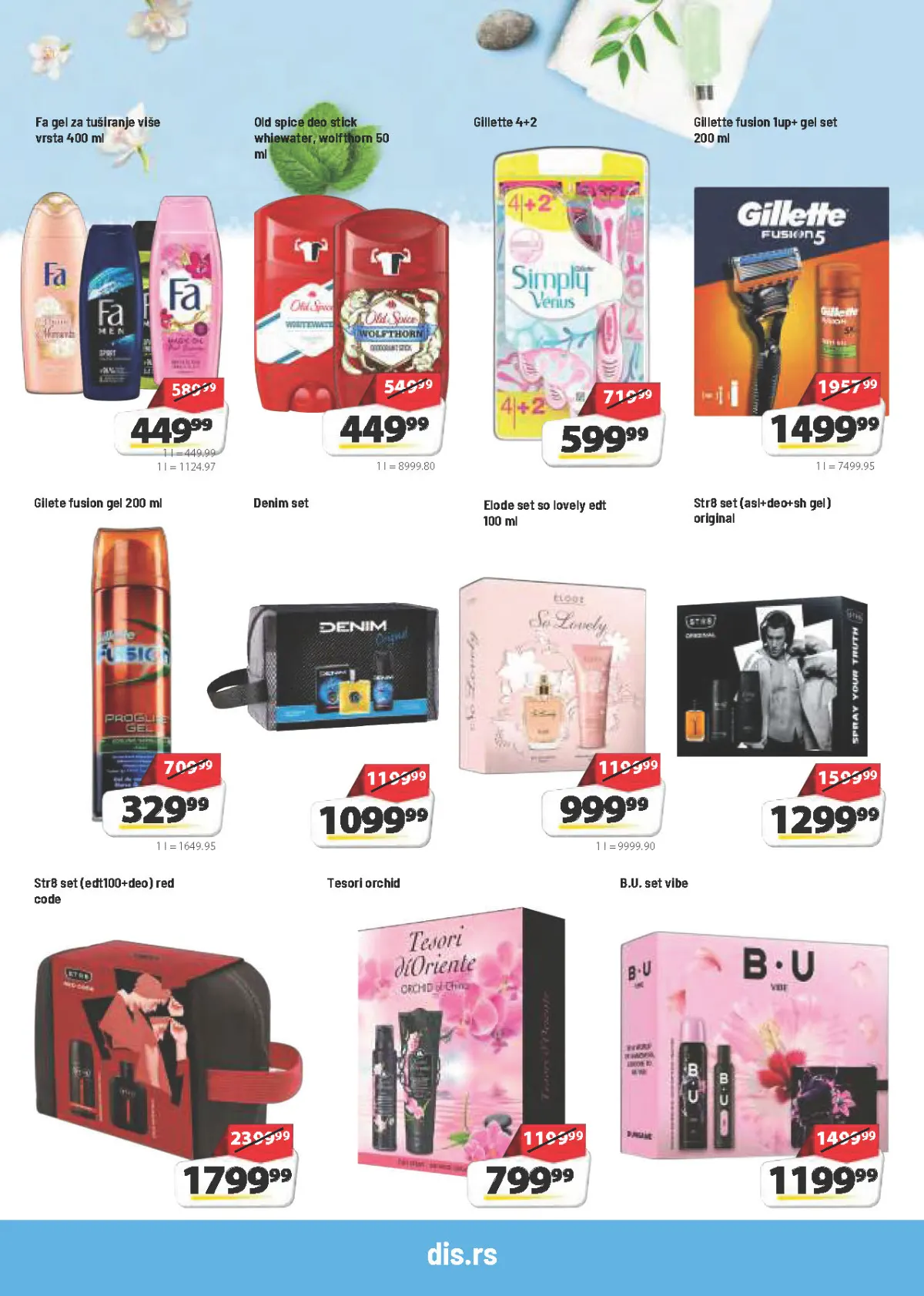 DIS katalog – gelovi za tuširanje, dezodoransi, brijači i poklon setovi