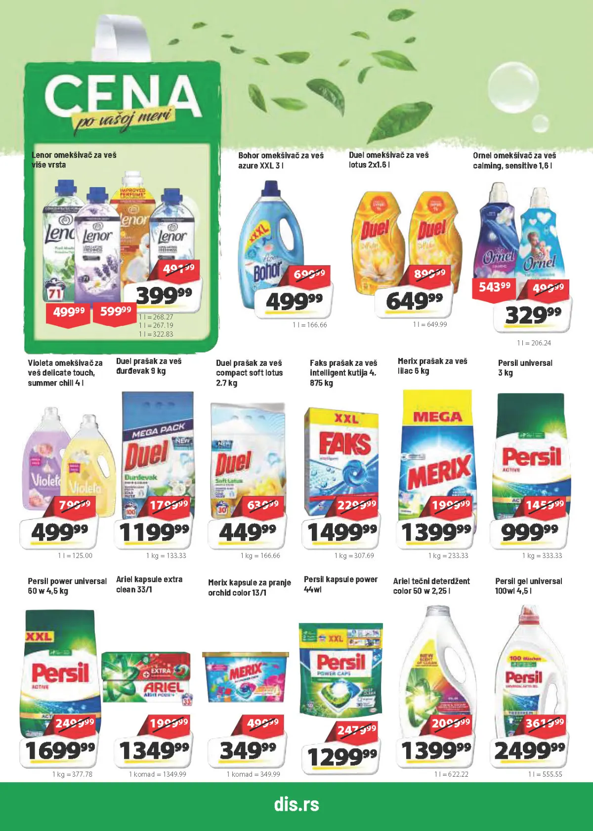 DIS katalog – deterdženti, omekšivači i sredstva za pranje veša na akciji