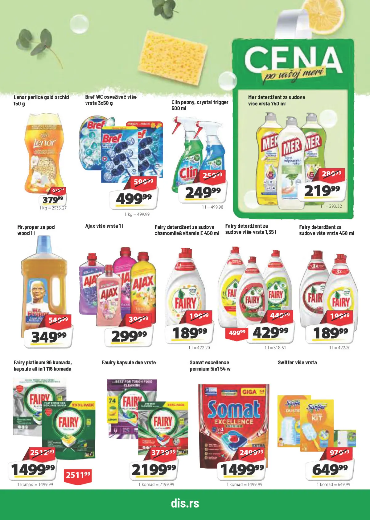DIS katalog – sredstva za sudove, čišćenje, WC osveživači i tablete za mašinu