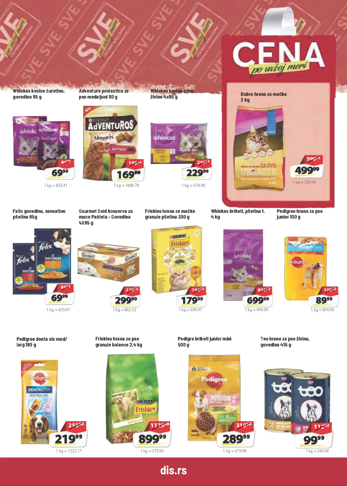 DIS katalog – hrana i poslastice za pse i mačke po akcijskim cenama
