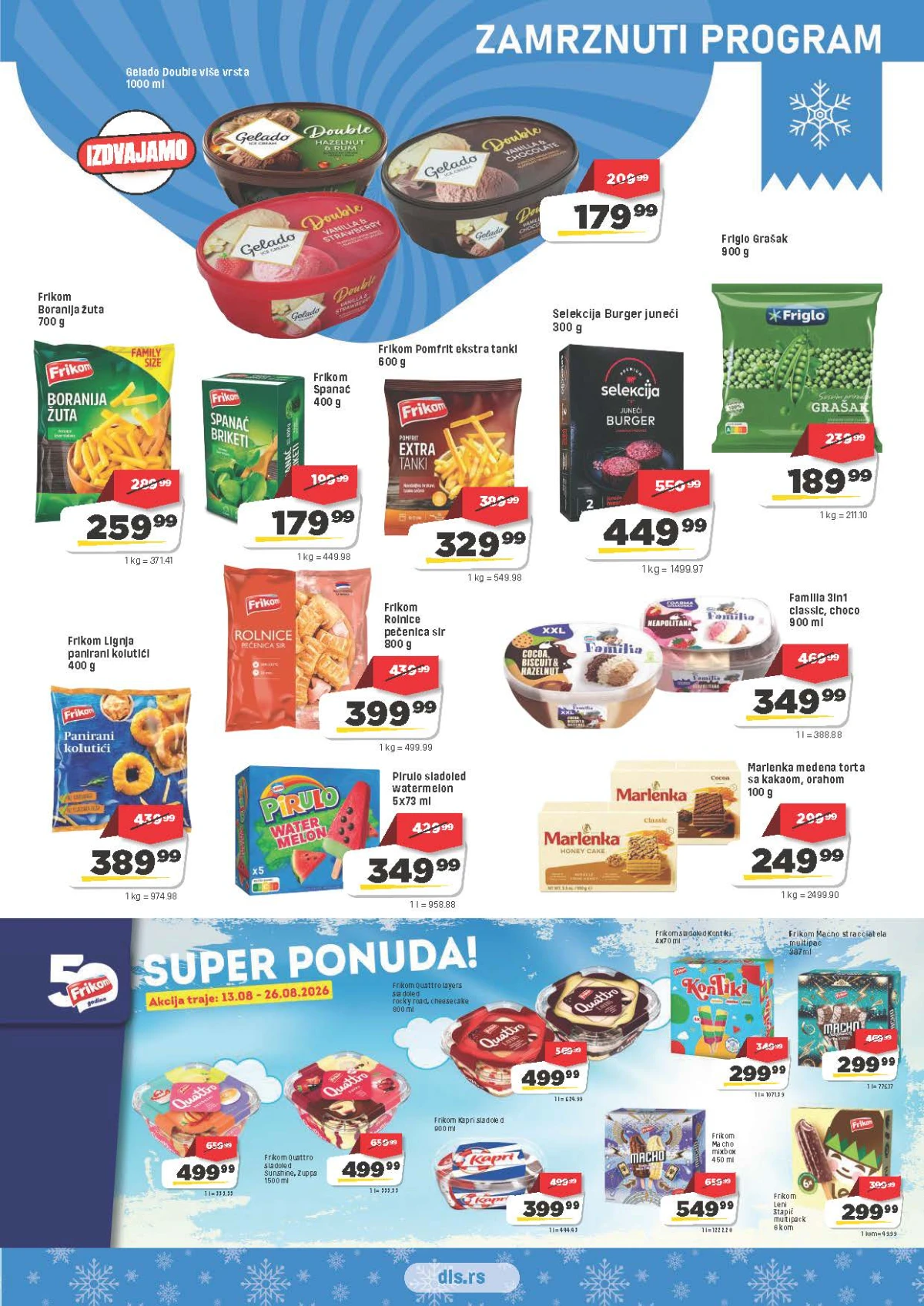 DIS katalog – sladoledi i zamrznuti program po sniženim cenama