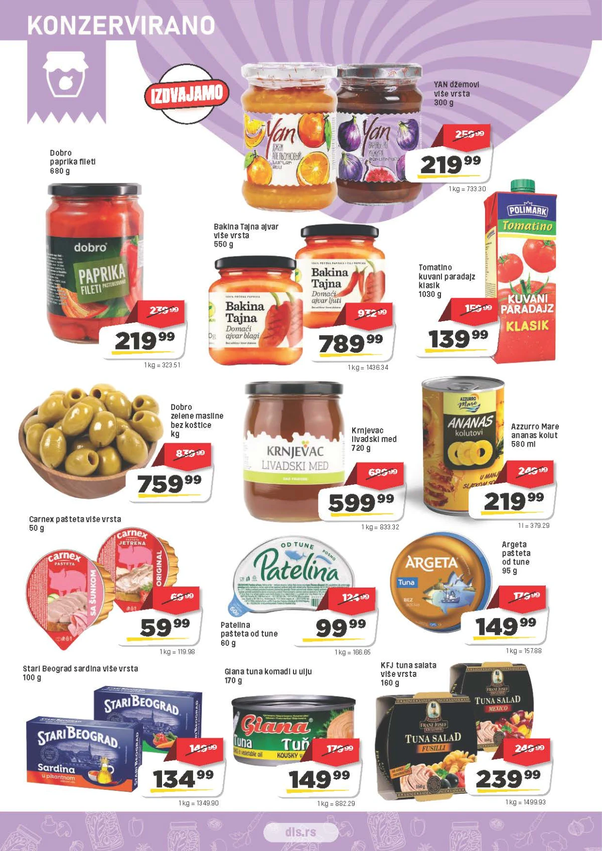 DIS katalog – ajvar, med, džemovi, paštete, tuna i konzervirani proizvodi
