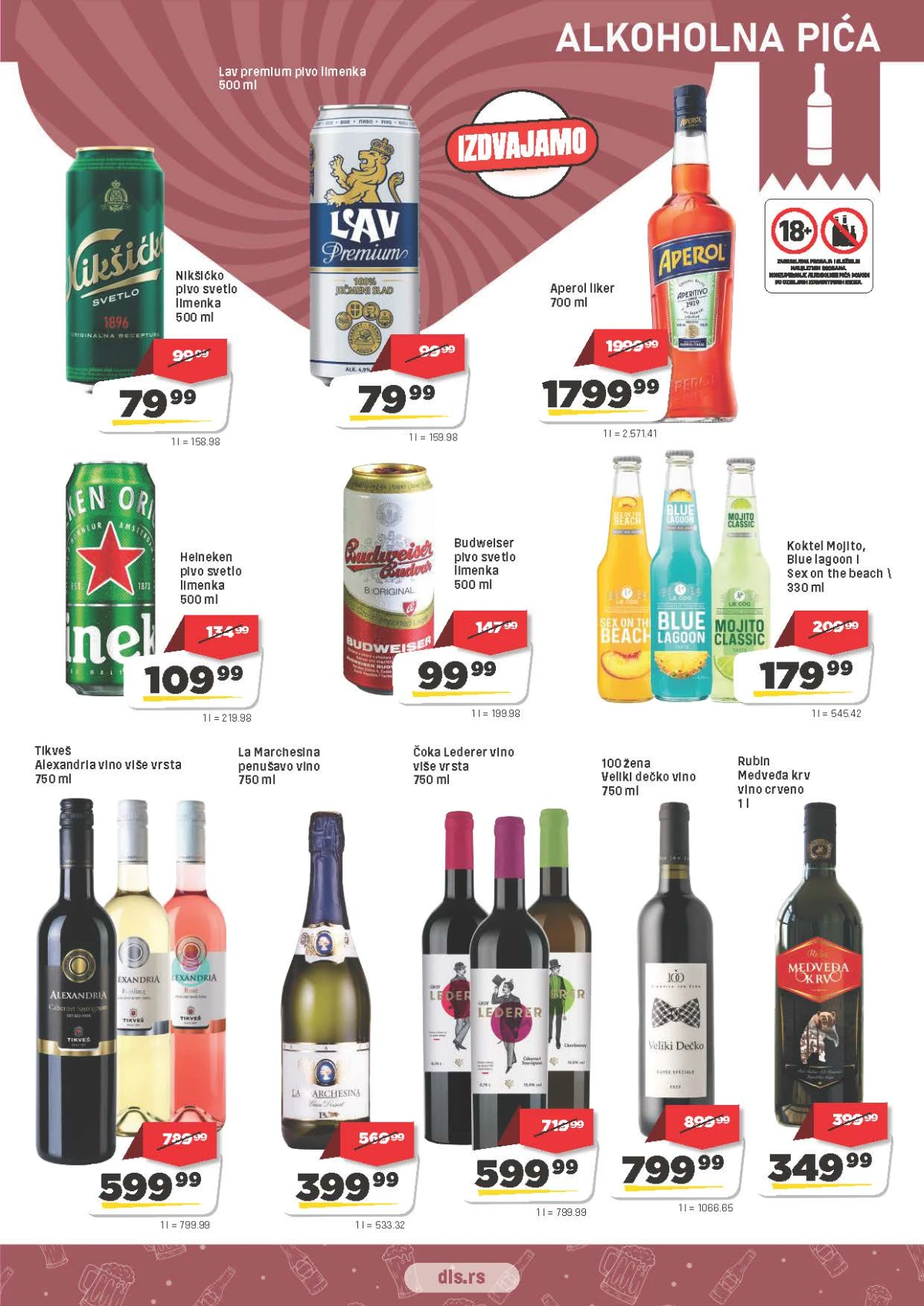 DIS katalog – pivo, vino i alkoholna pića na akciji